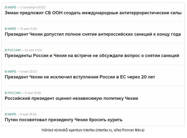 Mediální obraz Miloše Zemana v ruských médiích