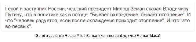 Mediální obraz Miloše Zemana v ruských médiích