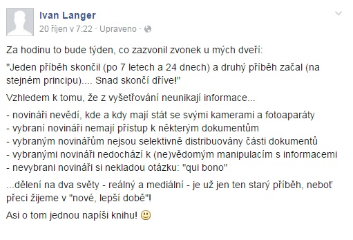 Ivan Langer na Facebooku