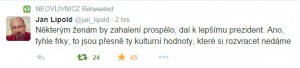 Tweet týdne: Jan Lipold, šéfkomentátor Aktuálně.cz