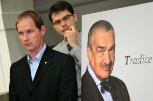 Během kampaně před volbami - snímek z roku 2009, na kterém je Petr Gazdík se Stanislavem Polčákem. Foto: gazdik.cz
