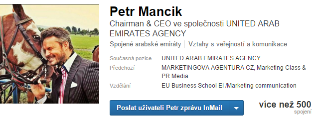 Náhled LinkedIn profilu (linkedin.com)