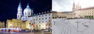 Pražské Malostranské náměstí bez aut