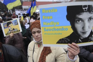 Momentka z mítinku na podpory Nadji Savčenko. Furyk Nazar / Shutterstock.com